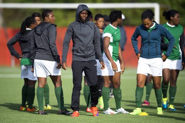 June 5, 2015 - Winnipeg - Nigerias Asisat Oshoala during practice session of Nigeria. kod CS 57669 News - June 5, 2015  - ZUMAb138