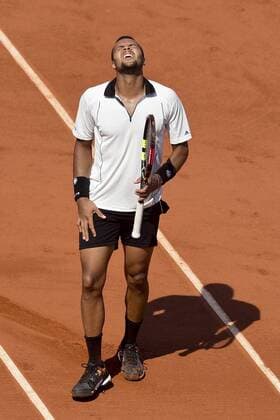 deception de Jo Wilfried Tsonga (fra) TENNIS : Roland Garros 2015 - French Open - semifinal - Internationaux de France - 05 06 2015 