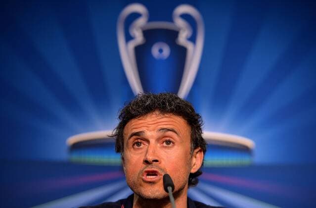05.06.2015, xfux, Fussball Champions League, Juventus Turin - FC Barcelona Barca Mediaday, v.l. Luis Enrique (Trainer Head Coach FC Barcelona) PK Pressekonferenz Presse Press press conferencene news conference