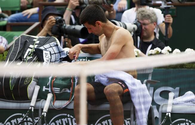 TENNIS - ATP Tennis Herren French Open 2015 PARIS,FRANCE,05.JUN.15 - TENNIS - ATP World Tour, Grand Slam, Roland Garros, French Open. Image shows Novak Djokovic (SRB). GEPAxpictures xMatthiasxHauer