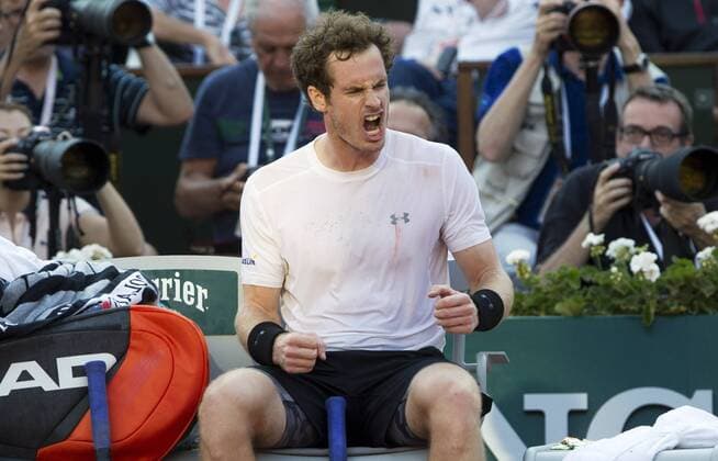 TENNIS - ATP Tennis Herren French Open 2015 PARIS,FRANCE,05.JUN.15 - TENNIS - ATP World Tour, Grand Slam, Roland Garros, French Open. Image shows Andy Murray (GBR). GEPAxpictures xMatthiasxHauer
