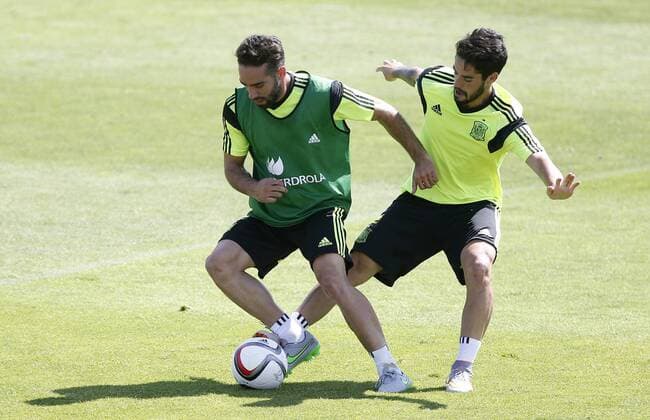 Aktuell Fußball, Nationalteam Spanien, Training Spain s national team Nationalteam training session in Las Rozas. In this picture, Carvajal and Isco. xPABLOGARCIAx 