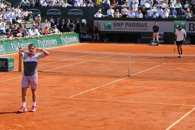 Stanislas Wawrinka (Sui) def Jo Wilfried Tsonga (Fra) TENNIS : Tournoi de Roland Garros 2015 - 05 06 2015 TennisMagazine 