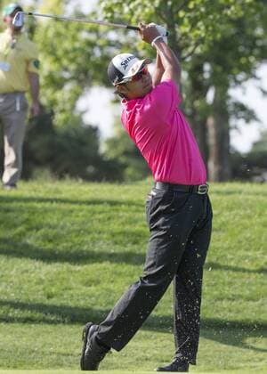 June 05 2015: Hideki Matsuyama teeing off during the second round of the Memorial Tournament held at the Muirfield Village Golf Club in Dublin, Ohio. GOLF: JUN 05 PGA Golf Herren - the Memorial Tournament - Second Round Icon150605015 EDITORIAL USE ONLY