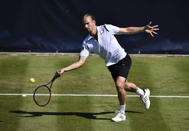 Aktion Peter Gojowczyk (GER) Qualifikation 06.06.2015 Tennis Mercedes-Cup Stuttgart Weißenhof TC Weissenhof Mercedescup Mercedes Cup 06.06..-14.06.2015 Mercedes-Cup Stuttgart Weißenhof 2015