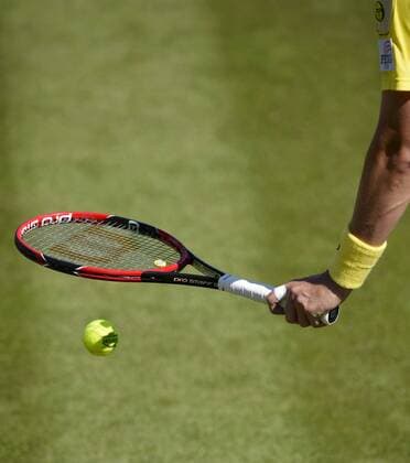Aktion Andreas Beck (GER) Impression Turnier erstmals auf Rasen Qualifikation 06.06.2015 Tennis Mercedes-Cup Stuttgart Weißenhof TC Weissenhof Mercedescup Mercedes Cup 06.06..-14.06.2015 Mercedes-Cup Stuttgart Weißenhof 2015