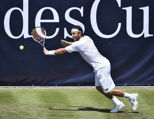 Michael Berrer (GER) Aktion Qualifikation 06.06.2015 Tennis Mercedes-Cup Stuttgart Weißenhof TC Weissenhof Mercedescup Mercedes Cup 06.06..-14.06.2015 Mercedes-Cup Stuttgart Weißenhof 2015