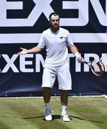 Michael Berrer (GER) Aktion ratlos Gestik Geste Qualifikation 06.06.2015 Tennis Mercedes-Cup Stuttgart Weißenhof TC Weissenhof Mercedescup Mercedes Cup 06.06..-14.06.2015 Mercedes-Cup Stuttgart Weißenhof 2015