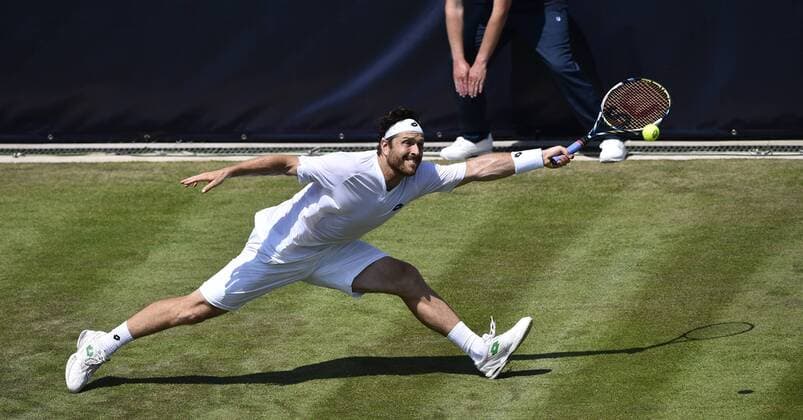 Michael Berrer (GER) Aktion Qualifikation 06.06.2015 Tennis Mercedes-Cup Stuttgart Weißenhof TC Weissenhof Mercedescup Mercedes Cup 06.06..-14.06.2015 Mercedes-Cup Stuttgart Weißenhof 2015
