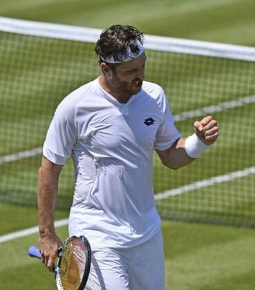 Michael Berrer (GER) Jubel jubelt ballt Faust geballt Freude Emotion Qualifikation 06.06.2015 Tennis Mercedes-Cup Stuttgart Weißenhof TC Weissenhof Mercedescup Mercedes Cup 06.06..-14.06.2015 Mercedes-Cup Stuttgart Weißenhof 2015