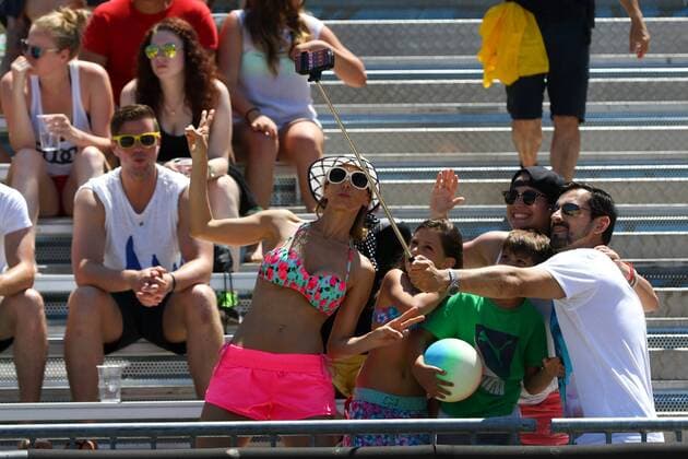 Beach volleyball Beachvolleyball - FIVB Major Series 2015 POREC,CROATIA,06.JUN.15 - BEACH VOLLEYBALL - FIVB Major Series, women. Image shows fans. GEPAxpictures xMaticxKlansek