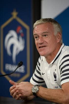 - PARIS, FRANCE: France s head coach Didier Deschamps pictured at a press conference PK Pressekonferenz in the Stade de France in Paris, ahead of the friendly game tomorrow against France, Saturday 06 June 2015. The Devils are preparing for a friendly game against France tomorrow and a Euro 2016 qualification game against Wales on Friday. DIRKxWAEM  x04637588x