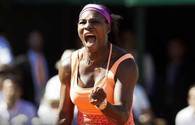TENNIS - WTA Tennis Damen French Open 2015 PARIS,FRANCE,06.JUN.15 - TENNIS - WTA Tour, Grand Slam, Roland Garros, French Open, final. Image shows the rejoicing of Serena Williams (USA). GEPAxpictures xMatthiasxHauer