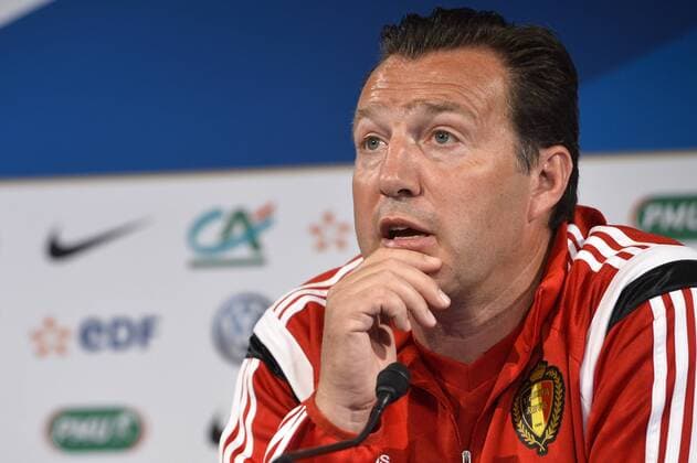- PARIS, FRANCE: Belgium s head coach Marc Wilmots pictured during a press conference PK Pressekonferenz in the Stade de France in Paris, ahead of the friendly game tomorrow against France, Saturday 06 June 2015. The Devils are preparing for a friendly game against France tomorrow and a Euro 2016 qualification game against Wales on Friday. DIRKxWAEM  x04637663x