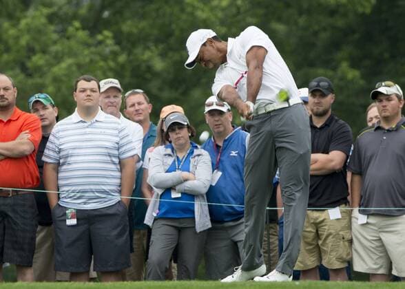 June 06 2015: Tiger Woods teeing off during the third round of the Memorial Tournament held at the Muirfield Village Golf Club in Dublin, Ohio. GOLF: JUN 06 PGA Golf Herren - the Memorial Tournament - Third Round Icon150606002 EDITORIAL USE ONLY