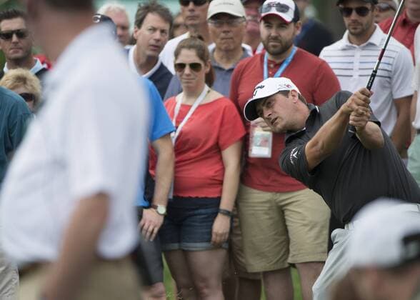 June 06 2015: Brian Stuard hitting out of the rough during the third round of the Memorial Tournament held at the Muirfield Village Golf Club in Dublin, Ohio. GOLF: JUN 06 PGA Golf Herren - the Memorial Tournament - Third Round Icon150606019 EDITORIAL USE ONLY