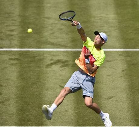 Jan Choinski (GER) Aktion Qualifikation 07.06.2015 Tennis Mercedes-Cup Stuttgart Weißenhof TC Weissenhof Mercedescup Mercedes Cup 06.06..-14.06.2015 Mercedes-Cup Stuttgart Weißenhof 2015