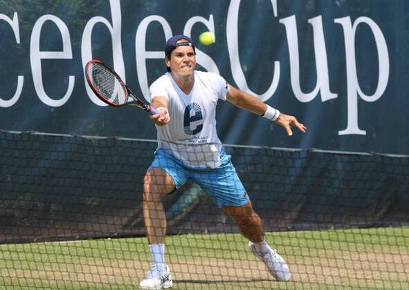 07.06.2015 ATP Tennis Herren Tour,Mercedes Cup Stuttgart , Tennis 07.06.2015,ATP Tour,Mercedes Cup Stuttgart,Tennis, Sport,im Bild: Tommy Haas trainiert