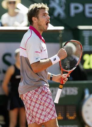 TENNIS - ATP Tennis Herren French Open 2015 PARIS,FRANCE,07.JUN.15 - TENNIS - ATP World Tour, Grand Slam, Roland Garros, French Open, final. Image shows the rejoicing of Stan Wawrinka (SUI). GEPAxpictures xMatthiasxHauer