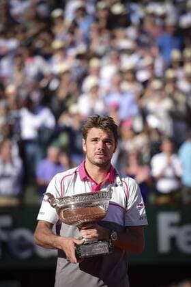 Stanislas Wawrinka (sui) - Podium TENNIS : Roland Garros 2015 - Finale Homme - Internationaux de France - 07 06 2015 