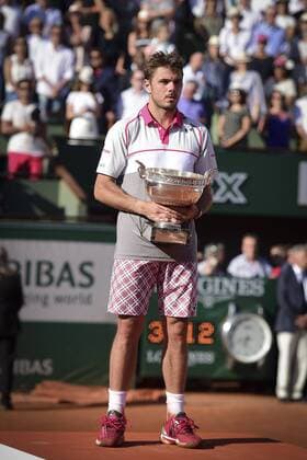 Stanislas Wawrinka (sui) - Podium TENNIS : Roland Garros 2015 - Finale Homme - Internationaux de France - 07 06 2015 