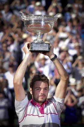 Stanislas Wawrinka (sui) - Podium TENNIS : Roland Garros 2015 - Finale Homme - Internationaux de France - 07 06 2015 