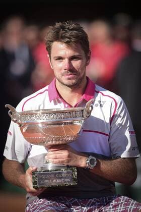 Stanislas Wawrinka (sui) - Podium TENNIS : Roland Garros 2015 - Finale Homme - Internationaux de France - 07 06 2015 