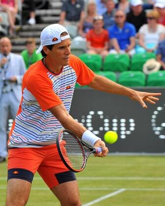 Tommy Haas (GER). Deutschland, Stuttgart: Tennis, MercedesCup 2015: Eroeffnung am 07.06.2015, Center Court, TC Weissenhof.