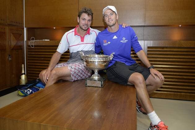 Stanislas Wawrinka Magnus Norman - coach TENNIS : Roland Garros 2015 - Finale Homme - Internationaux de France - 07 06 2015 Panoramic Panoramic 