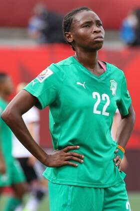 Raymonde Kacou (CIV), enttäuscht schauend, Enttäuschung, Frustration, disappointed, pessimistisch, Fussball, FIFA Frauen-WM 2015, Deutschland - Elfenbeinküste, xozx