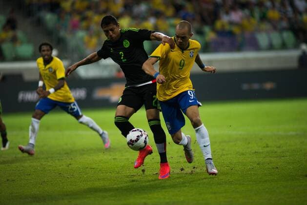 Aktuell Fußball, Länderspiel, Brasilien - Mexiko Brasil x Mexico SAO PAULO, Brazil - 07 06 2015: BRAZIL X Mexico - Diego Tardelli of Brazil during the International Friendly Länderspiel match between Brazil vs Mexico, held at Allianz Park stadium in the West Region of. (Photo: Mauricio Rummens FotoArena)  Maur?cioxRummens