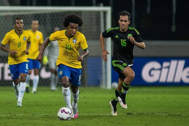 Aktuell Fußball, Länderspiel, Brasilien - Mexiko Brasil x Mexico SAO PAULO, Brazil - 07 06 2015: BRAZIL X Mexico - Williams in Brazil during the International Friendly Länderspiel match between Brazil vs Mexico, held at Allianz Park stadium in the West Region of. (Photo: Mauricio Rummens FotoArena)  Maur?cioxRummens