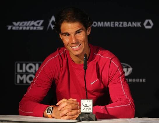 08.06.2015 ATP Tennis Herren Tour,Mercedes Cup Stuttgart , Tennis 08.06.2015,ATP Tour,Mercedes Cup Stuttgart,Tennis, Sport,im Bild: PK bei Mercedes Cup 2015 mit Rafael Nadal