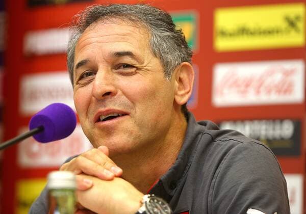 SOCCER - UEFA EURO EM Europameisterschaft Fussball 2016 quali, RUS vs AUT, preview VIENNA,AUSTRIA,08.JUN.15 - SOCCER - UEFA European Championship EM Europameisterschaft 2016, European Qualifiers, OEFB international match Länderspiel Russia vs Austria, preview, press conference PK Pressekonferenz of team AUT. Image shows head coach Marcel Koller (AUT). GEPAxpictures xChristianxOrt