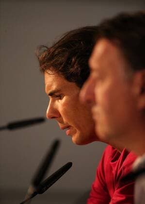 08.06.2015 ATP Tennis Herren Tour,Mercedes Cup Stuttgart , Tennis 08.06.2015,ATP Tour,Mercedes Cup Stuttgart,Tennis, Sport,im Bild: PK bei Mercedes Cup 2015 mit Rafael Nadal