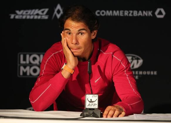08.06.2015 ATP Tennis Herren Tour,Mercedes Cup Stuttgart , Tennis 08.06.2015,ATP Tour,Mercedes Cup Stuttgart,Tennis, Sport,im Bild: PK bei Mercedes Cup 2015 mit Rafael Nadal