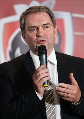 - DIEGEM, BELGIUM: Pro League CEO Pierre Francois pictured during the calendar presentation for the 2015-2016 season of the Jupiler Pro League, the Belgian first division soccer competition, Monday 08 June 2015 in Diegem. VIRGINIExLEFOUR  x04638378x