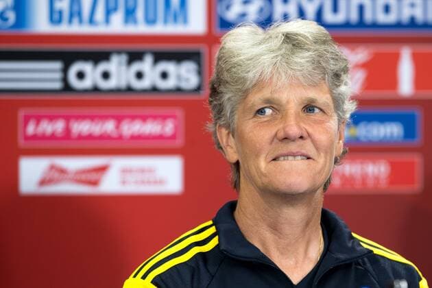 Aktuell Fußball, Damen, WM, Training Nationalteam Schweden June 7, 2015 - Winnipeg - 150607 Schwedens coach Pia Sundhage - PK Schweden.. BILDBYRAN kod CS 57673 News - June 7, 2015  - ZUMAb138