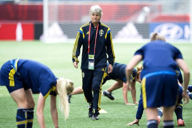 Aktuell Fußball, Damen, WM, Training Nationalteam Schweden June 7, 2015 - Winnipeg - 150607 Schwedens coach Pia Sundhage - Training Schweden.. BILDBYRAN kod CS 57673 News - June 7, 2015  - ZUMAb138
