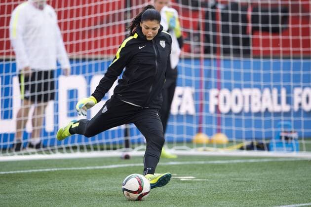 Aktuell Fußball, Damen, WM, Training und PK Nationalteam USA June 8, 2015 - Winnipeg - 150608 USA:s Hope Solo - Training USA. BILDBYRAN kod CS 57675 News - June 8, 2015  - ZUMAb138
