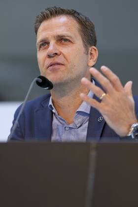 Sportlicher Leiter Oliver Bierhoff Pressekonferenz Nationalmannschaft, Fussball, DFB, 08.06.2015, Copyright: Schülerx xEibner-Pressefoto EP_jse