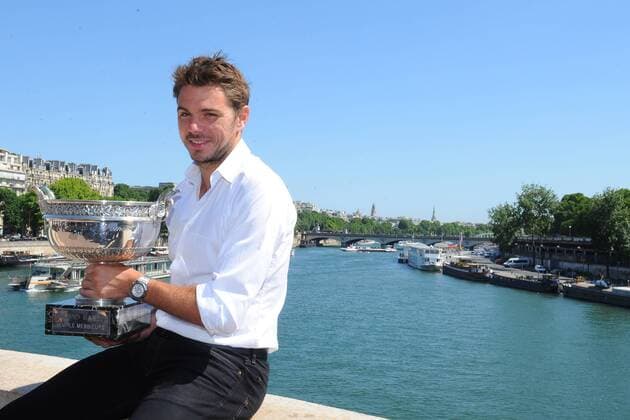 Shooting Stanislas Wawrinka (Sui) at the eiffel tower TENNIS : Tournoi de Roland Garros 2015 - 08 06 2015 TennisMagazine