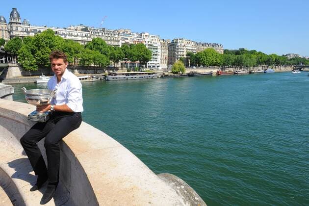 Shooting Stanislas Wawrinka (Sui) at the eiffel tower TENNIS : Tournoi de Roland Garros 2015 - 08 06 2015 TennisMagazine