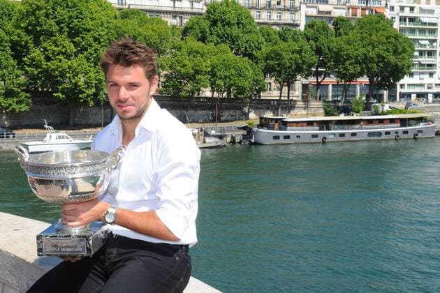 Shooting Stanislas Wawrinka (Sui) at the eiffel tower TENNIS : Tournoi de Roland Garros 2015 - 08 06 2015 TennisMagazine