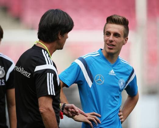 Aktuell Fußball, DFB, Training Nationalmannschaft Deutschland in Köln Köln, Fussball, DFB; Deutschland vs USA, MNational Mannschaft Training, 08.06.2015, Rheinenergiestadion Köln, Joachim Löw Trainer, Deutschland, Patrick Herrmann