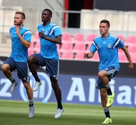 Aktuell Fußball, DFB, Training Nationalmannschaft Deutschland in Köln Köln, Fussball, DFB; Deutschland vs USA, MNational Mannschaft Training, 08.06.2015, Rheinenergiestadion Köln, Anthony Rüdiger Jonas HECTOR, Deutschland