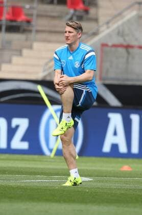 Aktuell Fußball, DFB, Training Nationalmannschaft Deutschland in Köln Köln, Fussball, DFB; Deutschland vs USA, Pressekonferenz, 08.06.2015, Köln, Mercedes Benz Center Köln, Bastian schweinsteiger, Deutschland