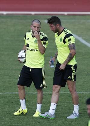 Aktuell Fußball, Training Nationalteam Spanien Spanish national team Nationalteam training session. In this picture, Jordi Alba and Sergio Ramos. xJOSExA.xGARCIAx 