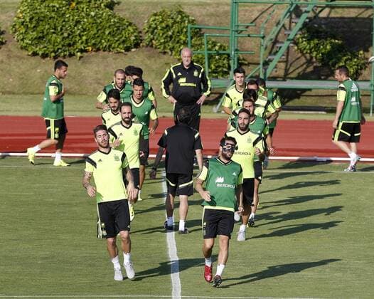 Aktuell Fußball, Training Nationalteam Spanien Spanish national team Nationalteam training session. In this picture, Del Bosque and the squad. xJOSExA.xGARCIAx 