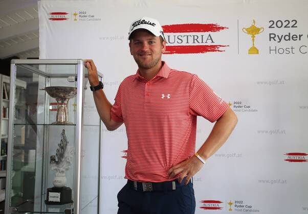 GOLF - Lyoness Open 2015 ATZENBRUGG,AUSTRIA,09.JUN.15 - GOLF - PGA Golf Herren European Tour, Lyoness Open, Diamond Country Club, press conference PK Pressekonferenz Image shows Bernd Wiesberger (AUT). GEPAxpictures xDanielxGoetzhaber